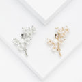Bird and Blossom Branch Brooch In 2 Color Variants view 1