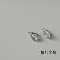 Gold Silver Spiral Disc Ear Clip Converters Stud Posts view 7
