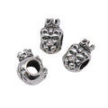 Antique Silver Crowned Lion Large Hole Bead for Jewelry Making view 3