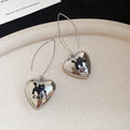 Silver Cat Heart and Star Hook Earrings Fashion Jewelry view 7