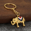 Elephant Metal Keychain, Silver-Tone and Gold-Tone, 4 Styles view 4