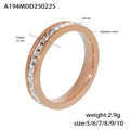 Single and Double Row Crystal Band Rings in Three Metal Finishes view 10