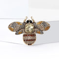 Rhinestone Crystal Bee Brooch Pink Brown Green Blue view 4