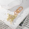 Gold and Silver Tone Crystal Butterfly Clip Keychains in Nine Designs view 2