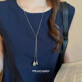 Mixed Stone Teardrop Adjustable Pendant Necklace Jewelry Design view 3