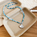 Blue Coastal Bead Necklace And Earring Jewelry In Five Styles view 6