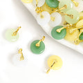 Polished Gold Round Disc Alloy Charms in 4 Styles for Jewelry Crafts view 1