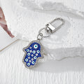 Blue Enamel Hamsa Evil Eye Keychains Gold Silver 4 Styles view 4