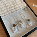 Delicate Grape Cluster Necklace with Pearl Bead Charms view 4