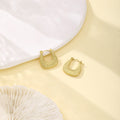 Sixty-Five Gold Tone Sculptural Small Hoop Earrings view 8