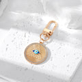Gold and Silver Tone Crystal Hamsa Evil Eye Clip Keychains view 3