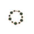 Gold Halo Geometric Rhinestone Necklace Bracelet Stud Mix view 5