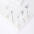 Gem And Pearl Bar Pin Brooch Set Decorative Lapel Pin view 3