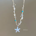Beach Shell Starfish Cord Pendant Necklace Five Styles view 9