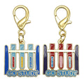 Go Study Test Tube Rack Enamel Charm Gold Clasp Two Colors view 5