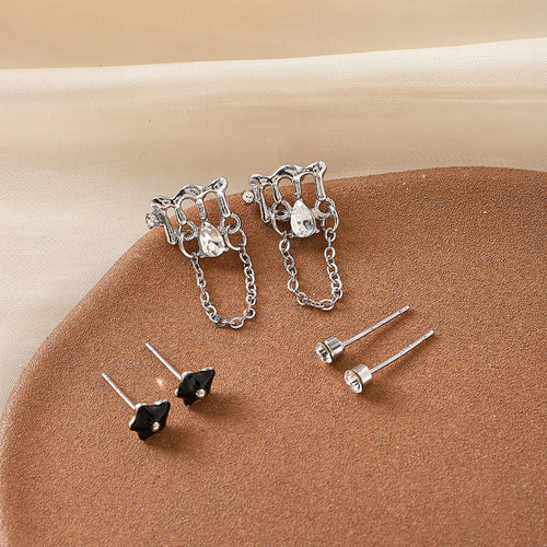 Second supplied view of mixed three-pair stud set