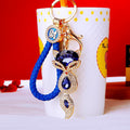 Faceted Gem Fox Keychains with Plain Fortune and Braided Loop Options view 1