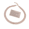 White Graduated Double Row Pearl Look Collar Necklace view 5
