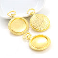 Ornate Round Cabochon Pendant Setting in Two Antique Finishes view 4