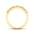 Gold Tone Openwork Teardrop Clear CZ Band Ring Sizes 6-10 view 3