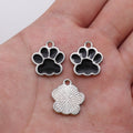 Gold Tone Paw Print Enamel Charms in Four Pastel Colors view 7