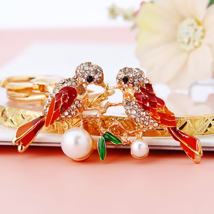 Mixed Lovebird Butterfly and Umbrella Keychains in Four Pictured Designs