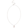 Silver Tone Three Pearl Cluster Pendant Necklace Decorative Jewelry view 5