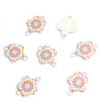 Patterned Mandala Flower Charm Jewelry Components For DIY Earrings And Bracelets Charms view 8