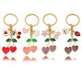 Heart Charm Keychains Featuring Pink Cherry Across 51 Pictured Variations view 5