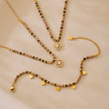 Natural Stone Bead Heart Pendant Necklace And Charm Bracelet Set view 4