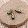 Engraved Tube Large Hole Spacer Beads in Two Antique Finishes view 5
