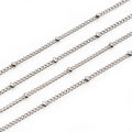 Fine Crimped Metal Jewelry Chain in Silver and Gold Tones view 2