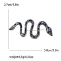 Rhinestone Snake Serpentine Brooch Silver Gold Blue Green view 8