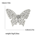 Pearl and Crystal Butterfly Brooch in Gold or Silver Tone view 7