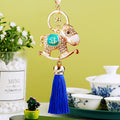 Mini Crystal Rocking Horse Keychains with Straps and Tassels view 4