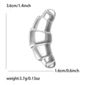 Polished Croissant Brooch in Two Metal Tones for Jackets Scarves and Lapels view 6