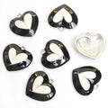 Layered Enamel Heart Charms in Gold and Silver Tones, Six Colors view 11