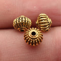 Grooved Pumpkin Round Spacer Bead Jewelry Making Component view 5
