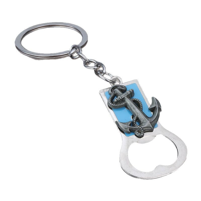Creative Ship Wheel Bottle Opener Alloy Keychain Gift Accessory