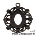 Two Finish Filigree Oval Pendant Setting Metal Jewelry Making Component view 3