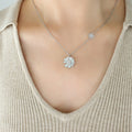 Daisy Pendant Necklace With Side Flower Charm Gold Steel view 7