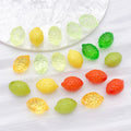 Lemon Shaped Acrylic Charms in Solid and Transparent Colors view 2