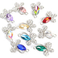 Marquise Crystal Butterfly Charms in Ten Colors and Two Metal Tones view 4