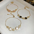 Gold Square Stone Slider Bracelet Cubic Zirconia 3 Colors view 4