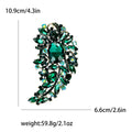 Oversized Paisley Crystal Brooch in Six Jewel Tone Colors view 10