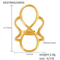 Open Figure-Eight Infinity Line Statement Ring Metal view 7
