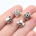 9.4x9.4x7.9mm 2.5g Multicolor Zinc Alloy Patterned Large Hole Spacer Beads for DIY Bracelet Jewelry Making