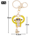 Rhinestone Monkey Keychain Gold Clasp Banana Charm view 2
