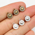 Filigree Heart Charms in Antique Bronze and Silver view 1