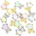 Pastel Bear Cabochon Charms in Gold and Silver Tones view 5
